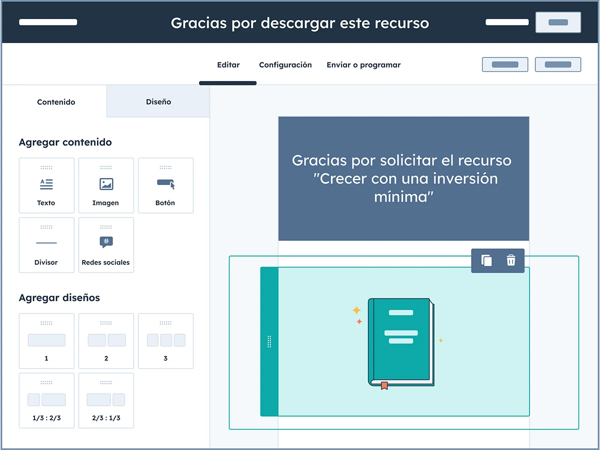 Crea mensajes fácilmente con el alojamiento de correo gratuito de HubSpot.